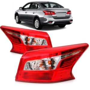 Par Lanterna Traseira Sentra 2017 2018 Canto Com Led Bicolor