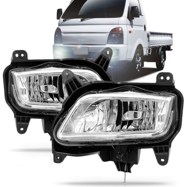 Kit Farol Auxiliar Neblina Hr 2013 2014 15 16 2017 Acrilico - Cristal - Esquerdo E Direito