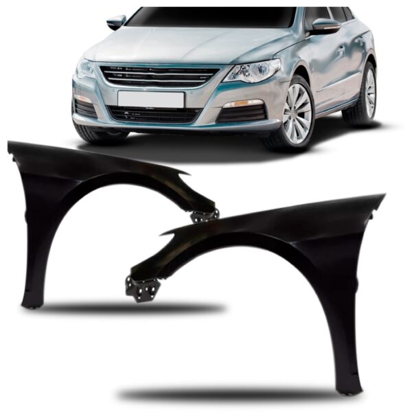 Par Paralama Passat Cc 2009 2010 2011 2012 Com A  Cor Preta