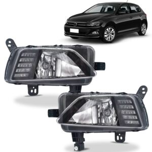Par Farol Milha Auxiliar Polo Virtus 18 19 20 21 22 Cromado Direito + Esquerdo
