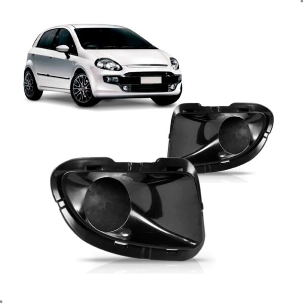 Par Moldura Milha Punto 2007 08 09 10 11 2012 S/ Furo Preto Ambos Os Lados