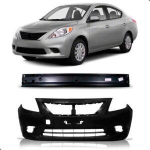 Kit Parachoque Versa 2011 A 2014 Dianteiro + Alma Dianteira Preto
