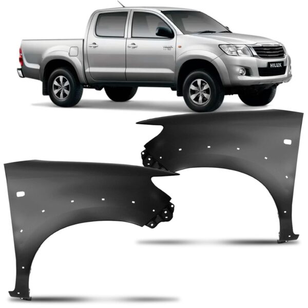 Par Paralama Hilux Srv/sw4 12 A 15 Moldura E Furo Pisca