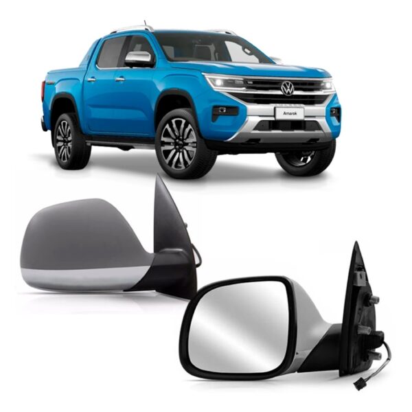 Par Retrovisor Amarok 2017 A 2023 Eletrico Retratil Sem Capa