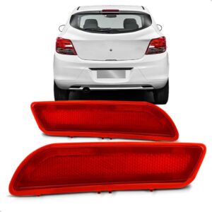 Par Sinaleira Refletor Parachoque Traseiro Onix 2013 A 2016 Preta