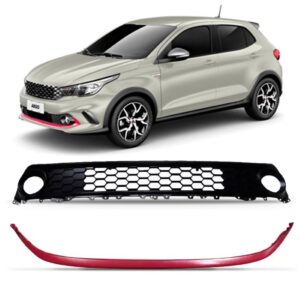 Tela Frontal Argo 2017 A 2019 Central Com Friso Vermelho