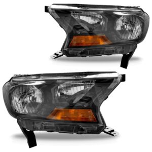 Par Farol Ranger 2016 A 2019 Máscara Negra Com Pisca Âmbar