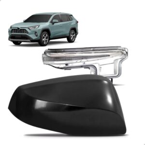 Kit  Capa + Pisca Retrovisor Lado Direito Rav4 2019 A 2023 Preto