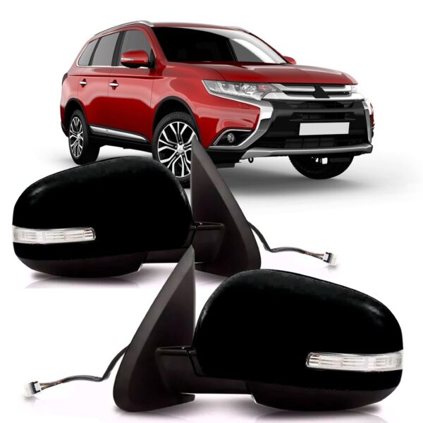 Par Retrovisor Outlander 16 A 19 Retratil Pisca Aquecedor