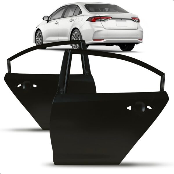 Par Porta Traseira Para Toyota Corolla 2020 2021 2022 2023 Preto