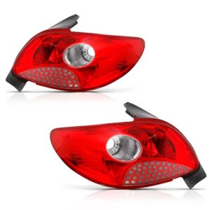 Par Lanterna Traseira 207 2008 A 2010 Sedan Vermelha