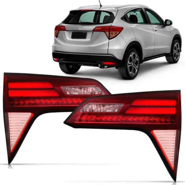 Par Lanterna Traseira Hrv 2019 2020 2021 Mala Fume Com Led