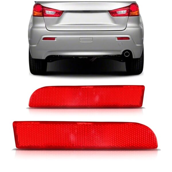 Par Refletor Parachoque Traseiro Asx 2011 2012 2013 14 2015 Vermelho