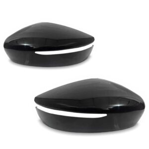 Par Capa Retrovisor Versa 2020 A 2022 C/ Furo Sinaleira Preto