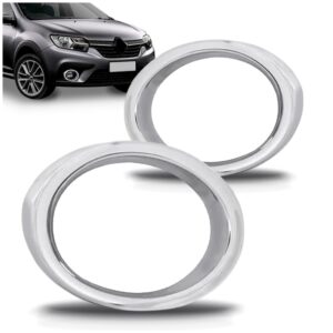 Par Aro Moldura Grade Milha Sandero E Logan 20 A 23 Cromado Cromado Ambos Os Lados