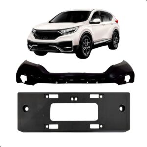 Kit Parachoque Dianteiro Superior Para Crv 2021 Com Suporte Para Pintar