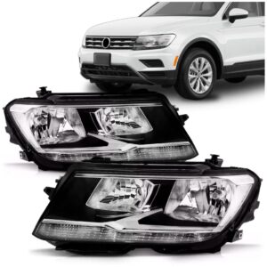 Par Farol Elétrico Tiguan 2017 18 19 20 2021 C/ Motor C/ Led