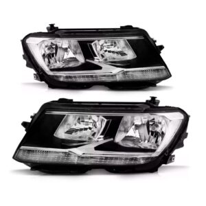 Par Farol Elétrico Tiguan 2017 18 19 20 2021 C/ Motor C/ Led