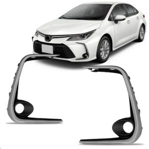 Par Moldura Milha Corolla 2020 2021 2022 C/ Moldura Cinza Cinza