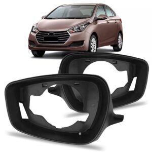 Par Aro Retrovisor Hb20 2012 A 2019 Com Furo Sinaleira Preto