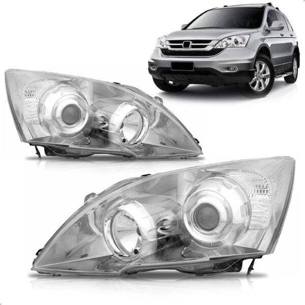 Par Farol Crv 07 08 09 10 11 Elétrico Com Motor E  Projetor