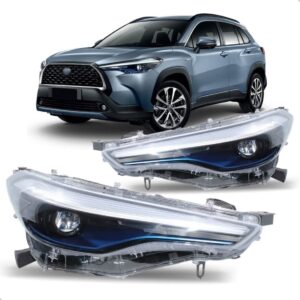 Par Farol Corolla Cross 2021 22 2023 2024 C/ Led  Friso Azul