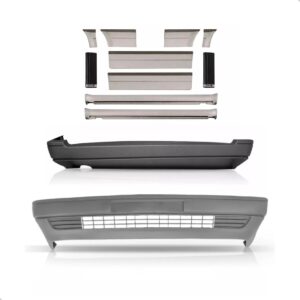 Parachoque Parati 1987 A 1995 Cinza Claro Com Friso Lateral