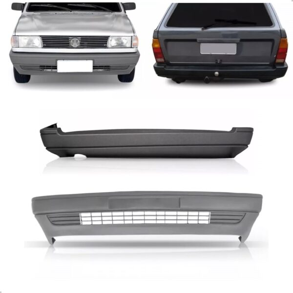Parachoque Parati 1987 A 1995 Dianteiro Traseiro Cinza Claro Cinza-claro
