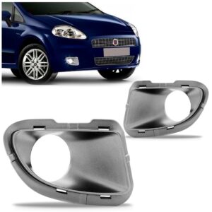 Par Moldura Milha Punto 2007 08 09 10 11 2012 Prata Com Furo Prata Ambos Os Lados