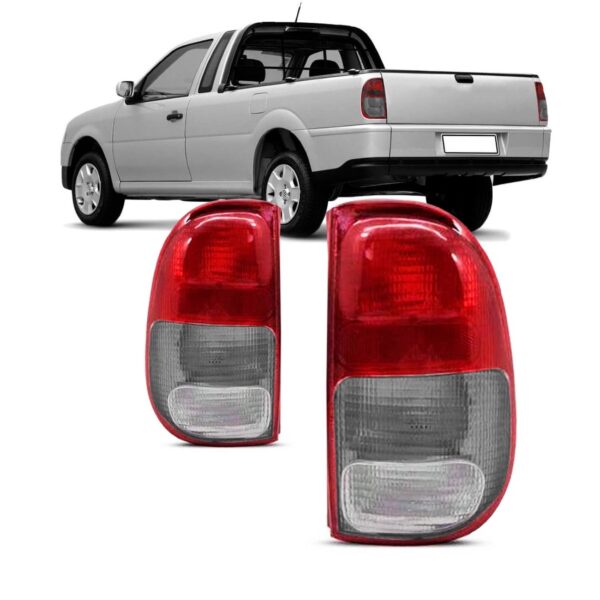 Par Sinaleira Traseira Saveiro G2 1997 98 99 00 A 2005 Fume