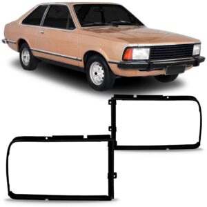 Par Aro Moldura Farol Corcel Ii 1978 79 80 81 A 1984 Preto