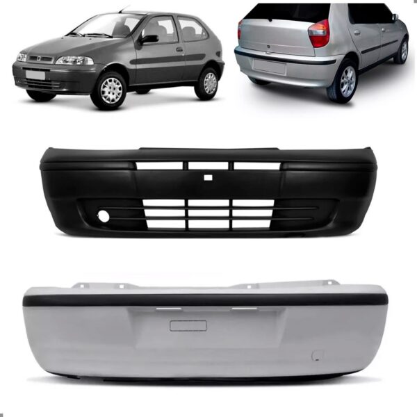 Kit Envolvente Palio Fire 2001 A 2003 Dianteiro E Traseiro Preto