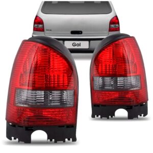 Par Sinaleira Traseira Gol G3 99 00 01 02 03 Fumê Carcaça Pt - Fumê