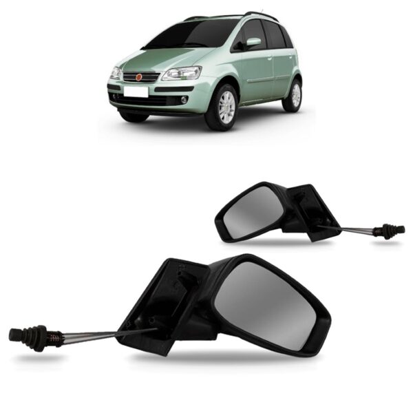 Par Retrovisor Para Fiat Idea 2005 2006 A 2011 C/ Controle