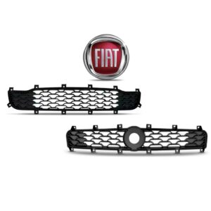 Kit Grades Fiat Strada Working 2014 A 2020 Sup Inf.+emblema Preto