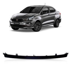 Moldura Inferior Grade Cronos 2018 Em Diante Preta Preto