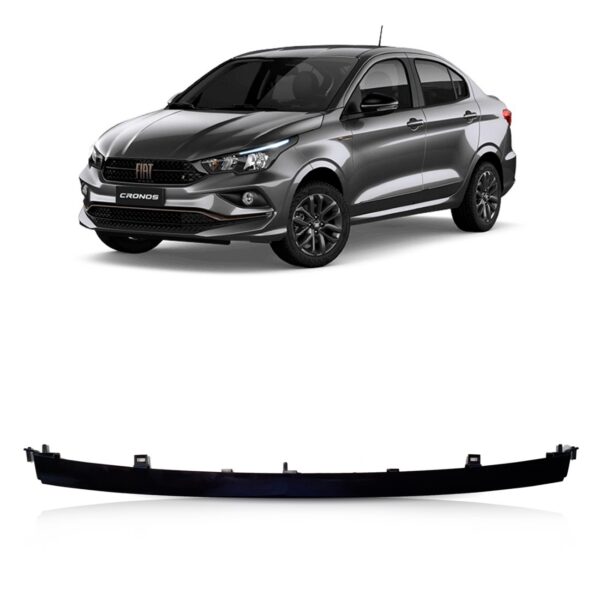 Moldura Inferior Grade Cronos 2018 Em Diante Preta Preto