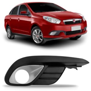 Moldura Farol Milha Grand Siena 2012 A 2016 Com Furo Cinza Lado Direito