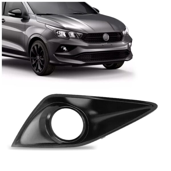 Moldura Milha Cronos 18 19 20 21 22 23 Com Furo Black Piano Lado Direito