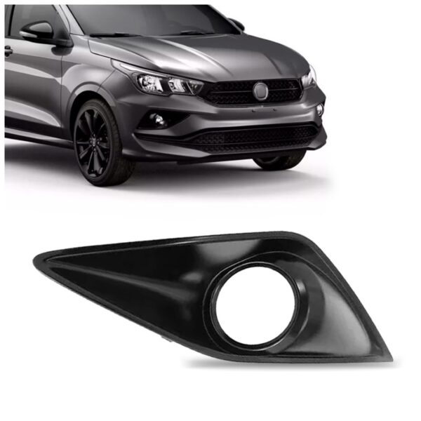 Moldura Milha Cronos 18 19 20 21 22 23 Com Furo Black Piano Lado Esquerdo