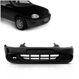 Parachoque Dianteiro Corsa 2000 A 2008 Sem Furo Rizado Novo Preto