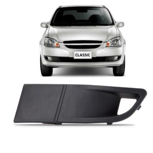 Tela Frontal Moldura Milha Classic 2010 A 2016 Com Furo Lado Esquerdo