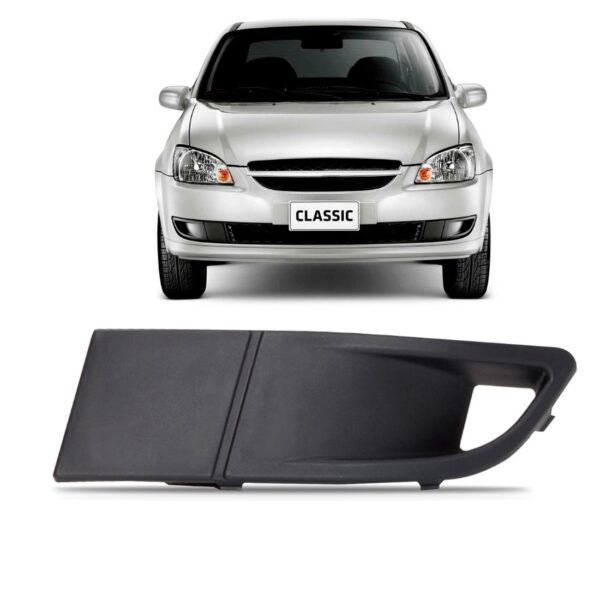 Tela Frontal Moldura Milha Classic 2010 A 2016 Com Furo Lado Esquerdo