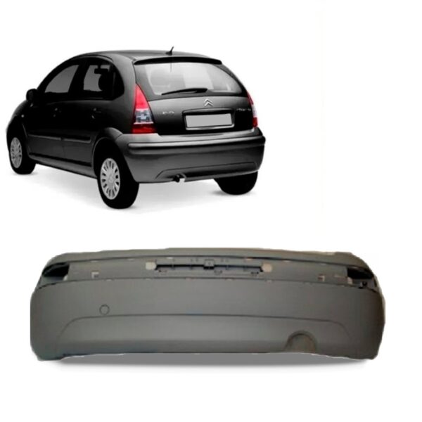 Parachoque Traseiro Para Citroen C3 2003 A 2012 1a Linha