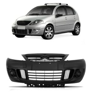 Parachoque Dianteiro C3 2008 A 2013 Sem Furo 1a Linha  Preto