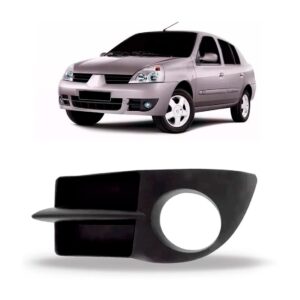 Tela Frontal Moldura Farol Milha Clio 2006 A 2011 Com Furo Lado Esquerdo