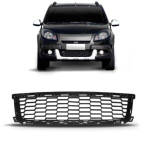 Tela Grade Central Parachoque Sandero Stepway 2011 A 2014 Preto