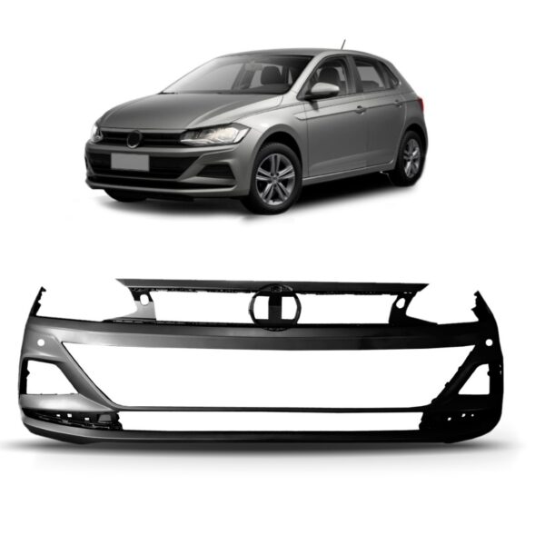 Envolvente Dianteiro Polo Virtus 2018 A 2022 Com Furo Novo Preto