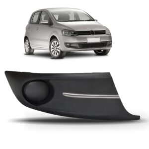 Moldura Farol Milha Fox Spacefox 2010 A 2015  Friso Cromado Lado Direito