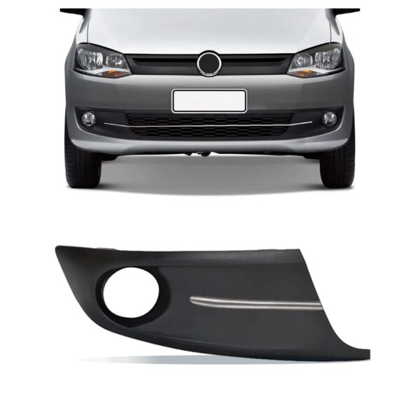 Moldura Farol Milha Fox 2010 A 2015 Com Furo Friso Cromado Lado Direito